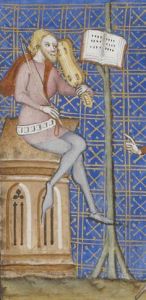 Musician playing from notation